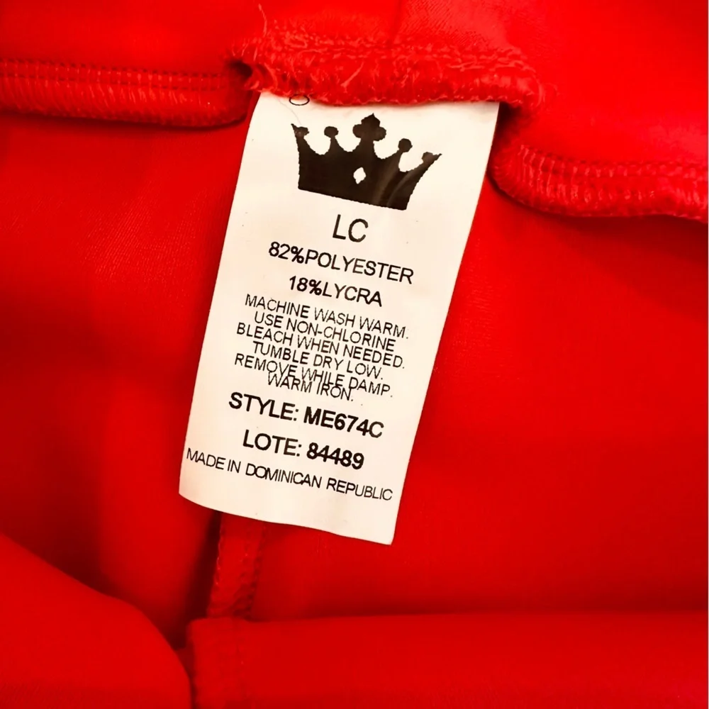 Mariia Crown CL high waist‎ dance short shorts bottoms NWT red dancewear